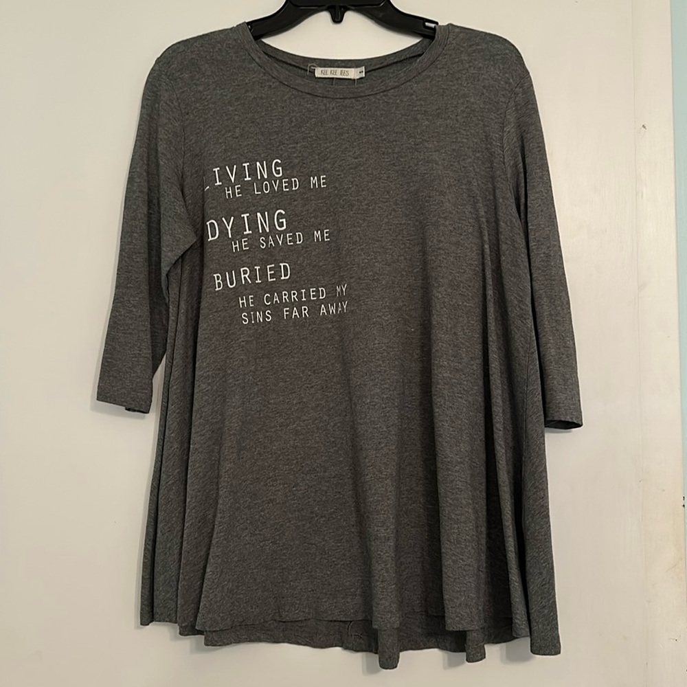 Kee Kee Tees grey swing shirt size small
